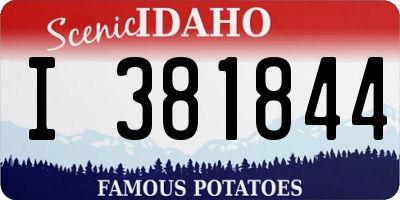 ID license plate I381844