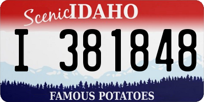 ID license plate I381848