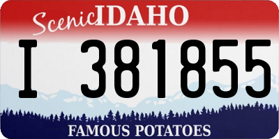 ID license plate I381855