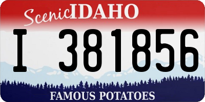 ID license plate I381856