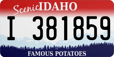 ID license plate I381859