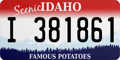 ID license plate I381861