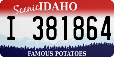 ID license plate I381864