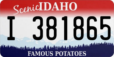 ID license plate I381865