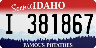 ID license plate I381867