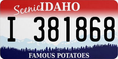 ID license plate I381868