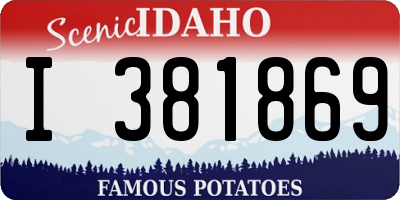 ID license plate I381869