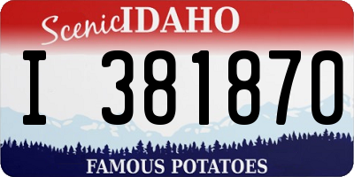 ID license plate I381870