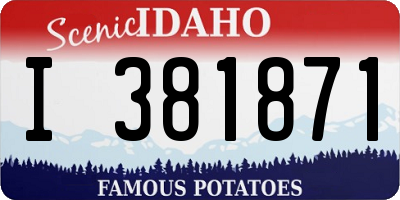 ID license plate I381871
