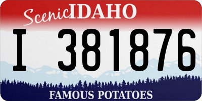 ID license plate I381876