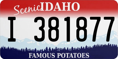 ID license plate I381877
