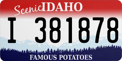 ID license plate I381878