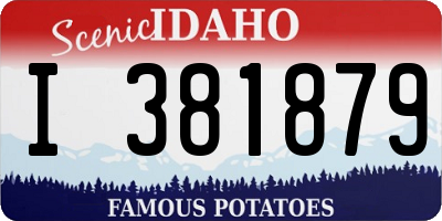 ID license plate I381879