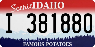 ID license plate I381880