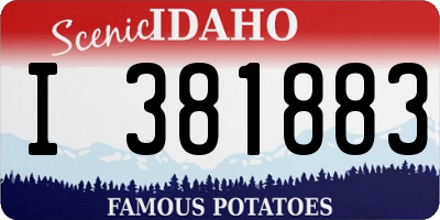ID license plate I381883