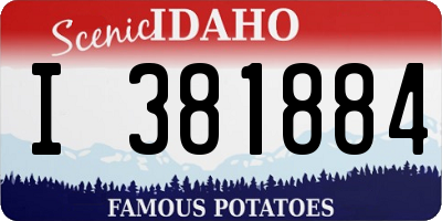 ID license plate I381884