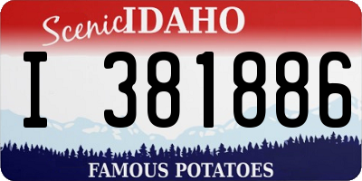 ID license plate I381886
