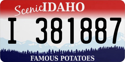 ID license plate I381887