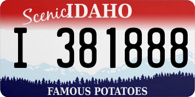 ID license plate I381888