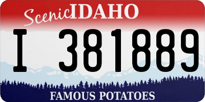 ID license plate I381889