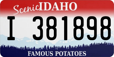 ID license plate I381898