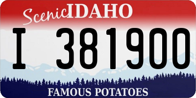 ID license plate I381900