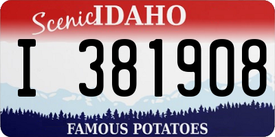 ID license plate I381908