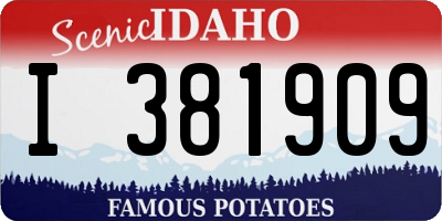 ID license plate I381909