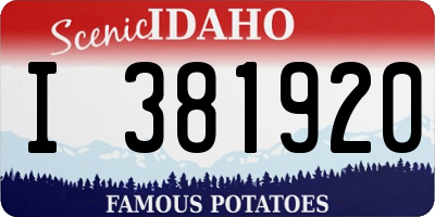 ID license plate I381920