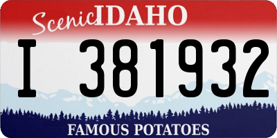 ID license plate I381932