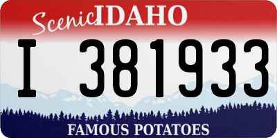 ID license plate I381933