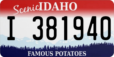 ID license plate I381940