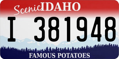 ID license plate I381948