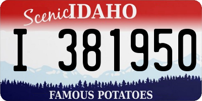 ID license plate I381950