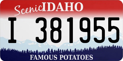ID license plate I381955