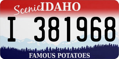 ID license plate I381968