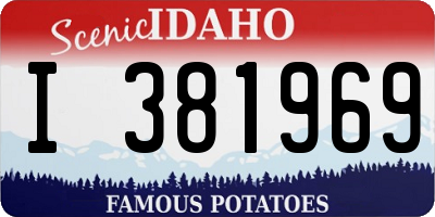 ID license plate I381969