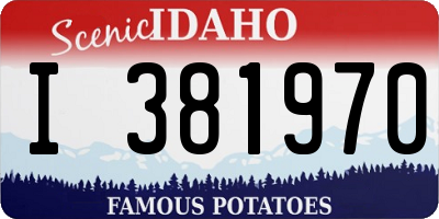 ID license plate I381970