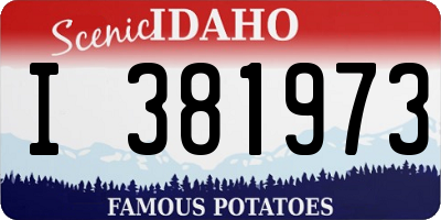 ID license plate I381973