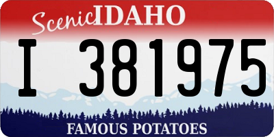 ID license plate I381975