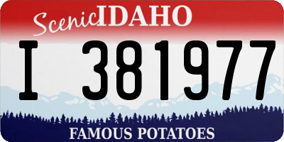 ID license plate I381977