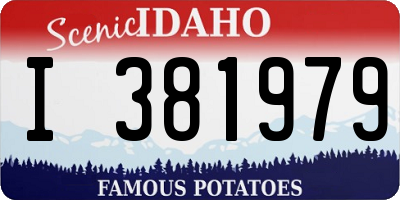 ID license plate I381979