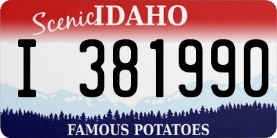 ID license plate I381990