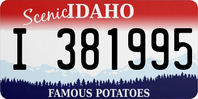 ID license plate I381995