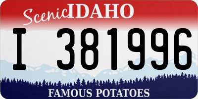ID license plate I381996