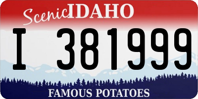 ID license plate I381999