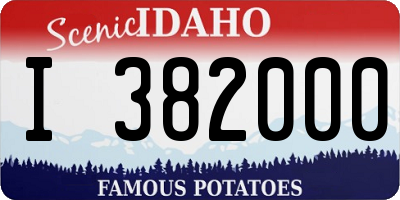 ID license plate I382000