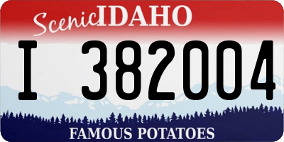 ID license plate I382004