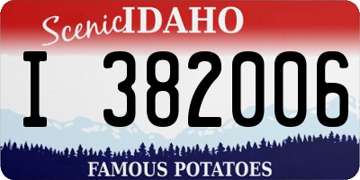 ID license plate I382006