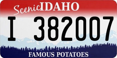 ID license plate I382007